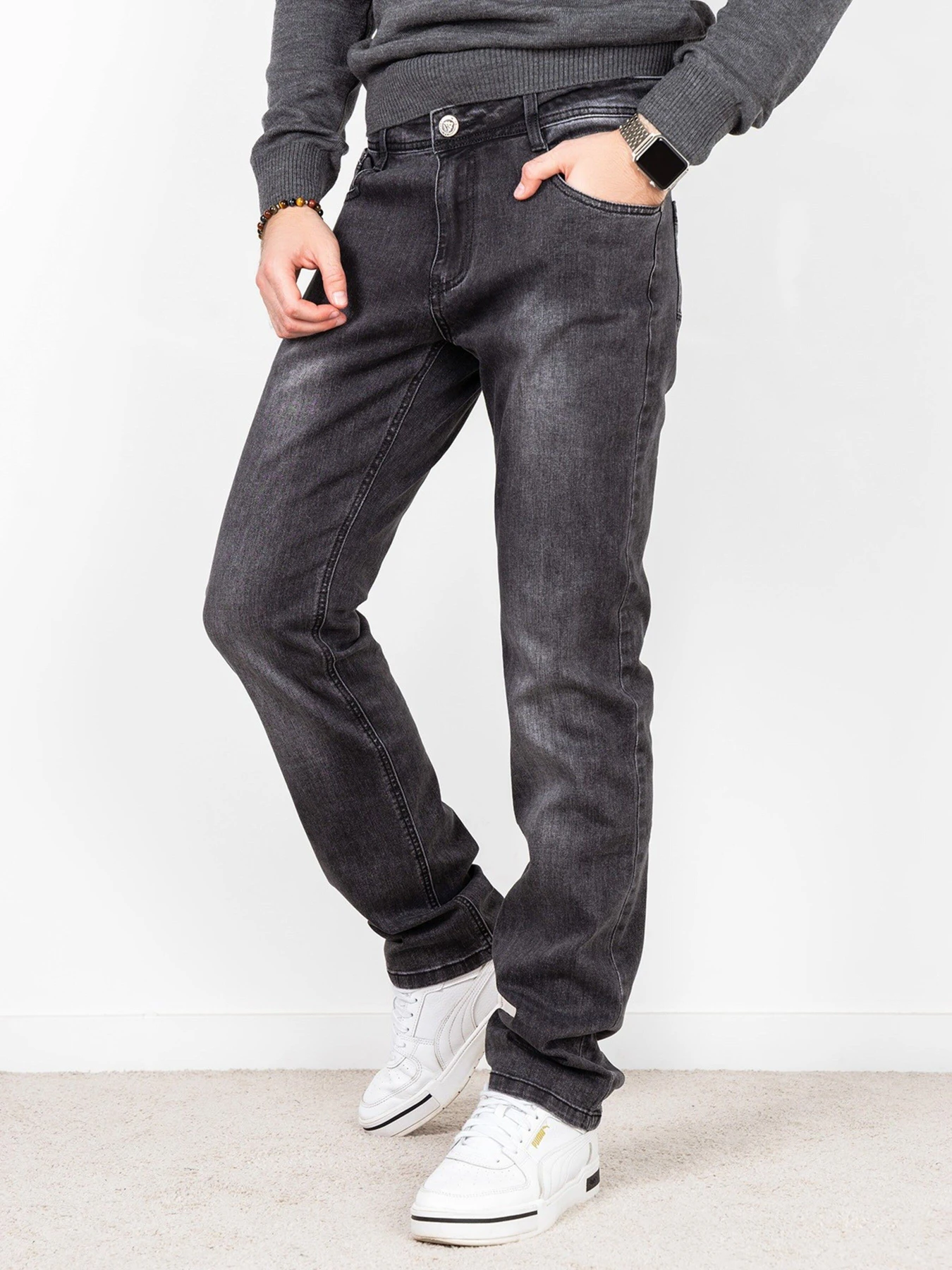 Джинсы ISSA Plus модель GN4-47_grey. Фото
