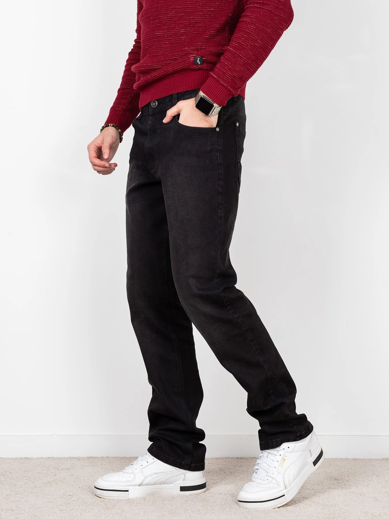 Джинсы ISSA Plus модель GN4-50_black. Джинсы ISSA Plus модель GN4-50_black. Фото