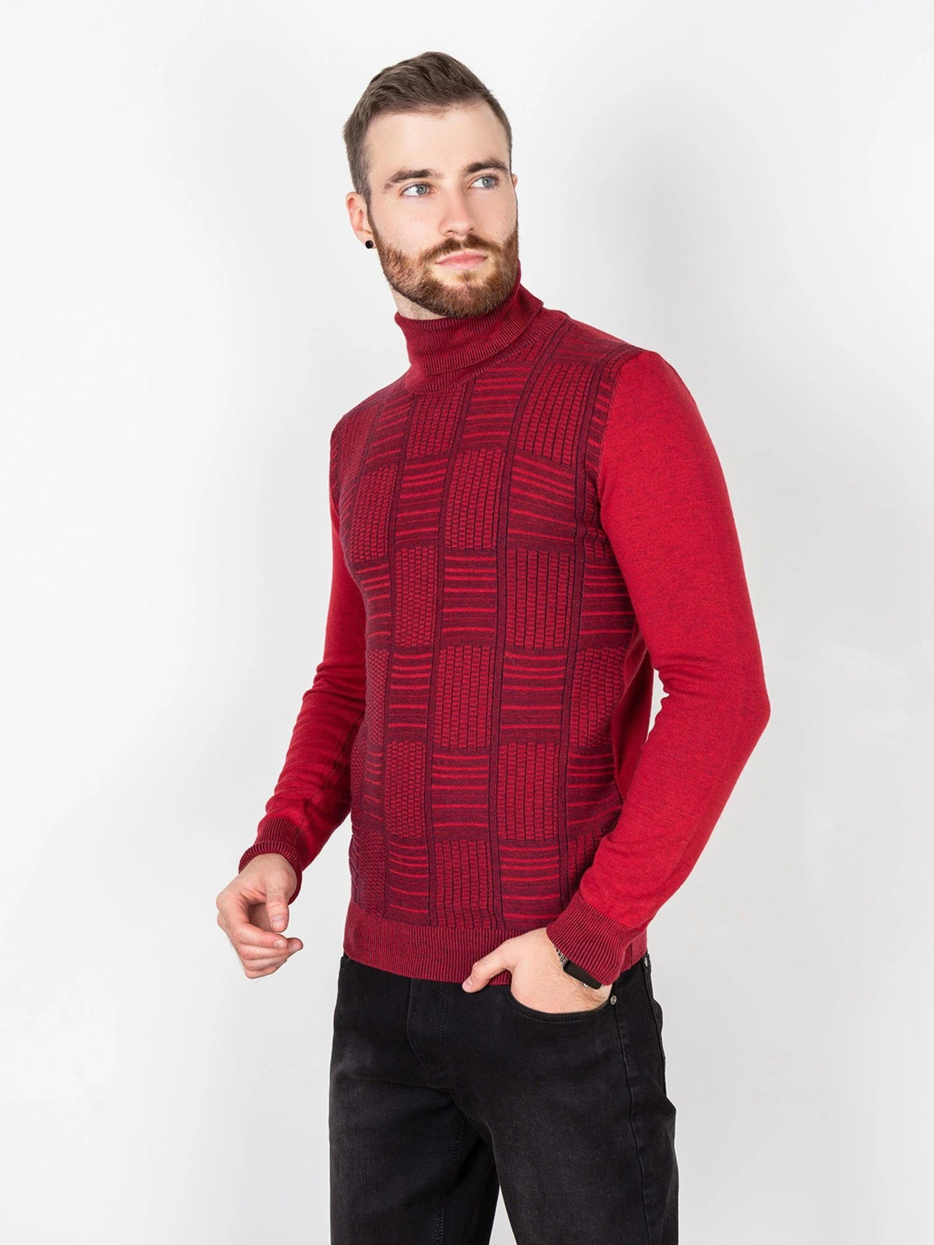 Светри та кардигани ISSA Plus модель GN4-59_red. Светри та кардигани ISSA Plus модель GN4-59_red. Фото