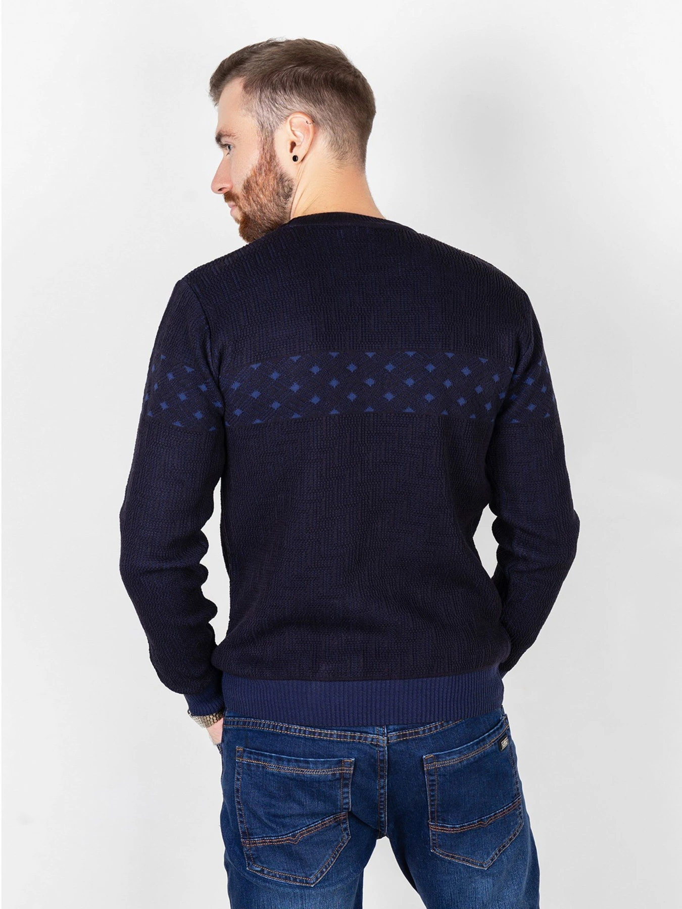 Свитры и кардиганы ISSA Plus модель GN4-65_darkblue. Фото