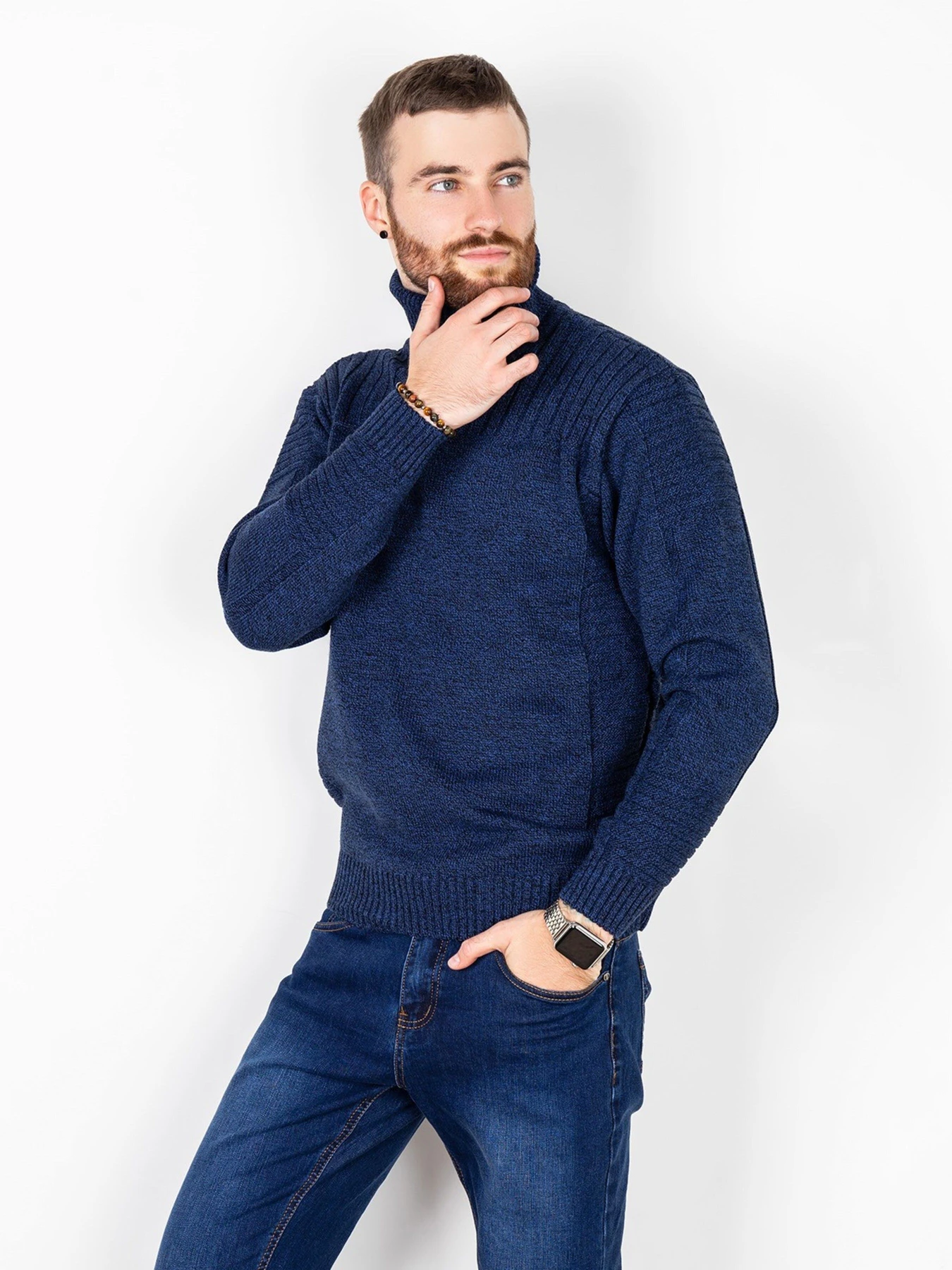 Свитры и кардиганы ISSA Plus модель GN4-67_darkblue. Фото