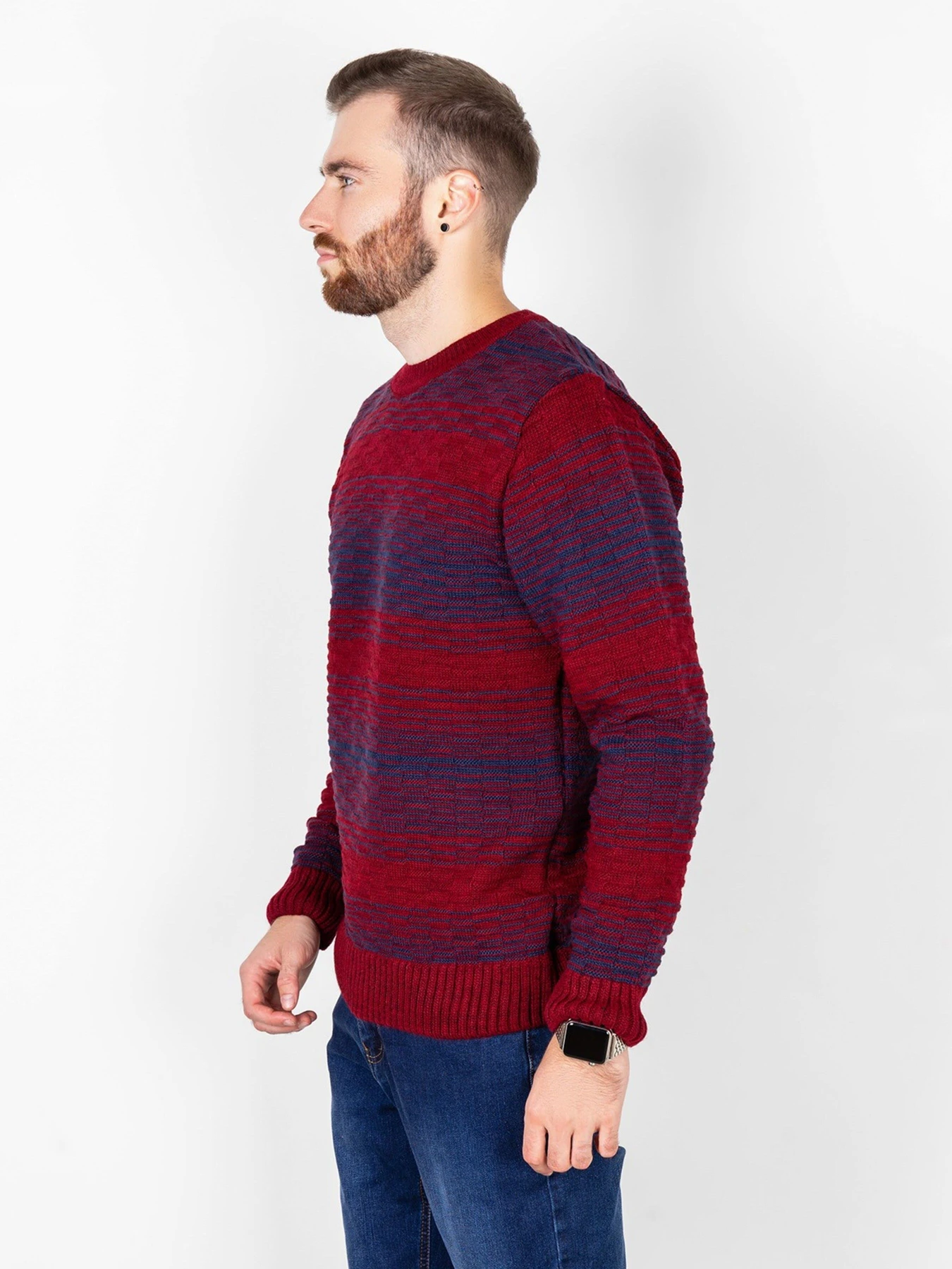 Свитры и кардиганы ISSA Plus модель GN4-71_burgundy. Фото