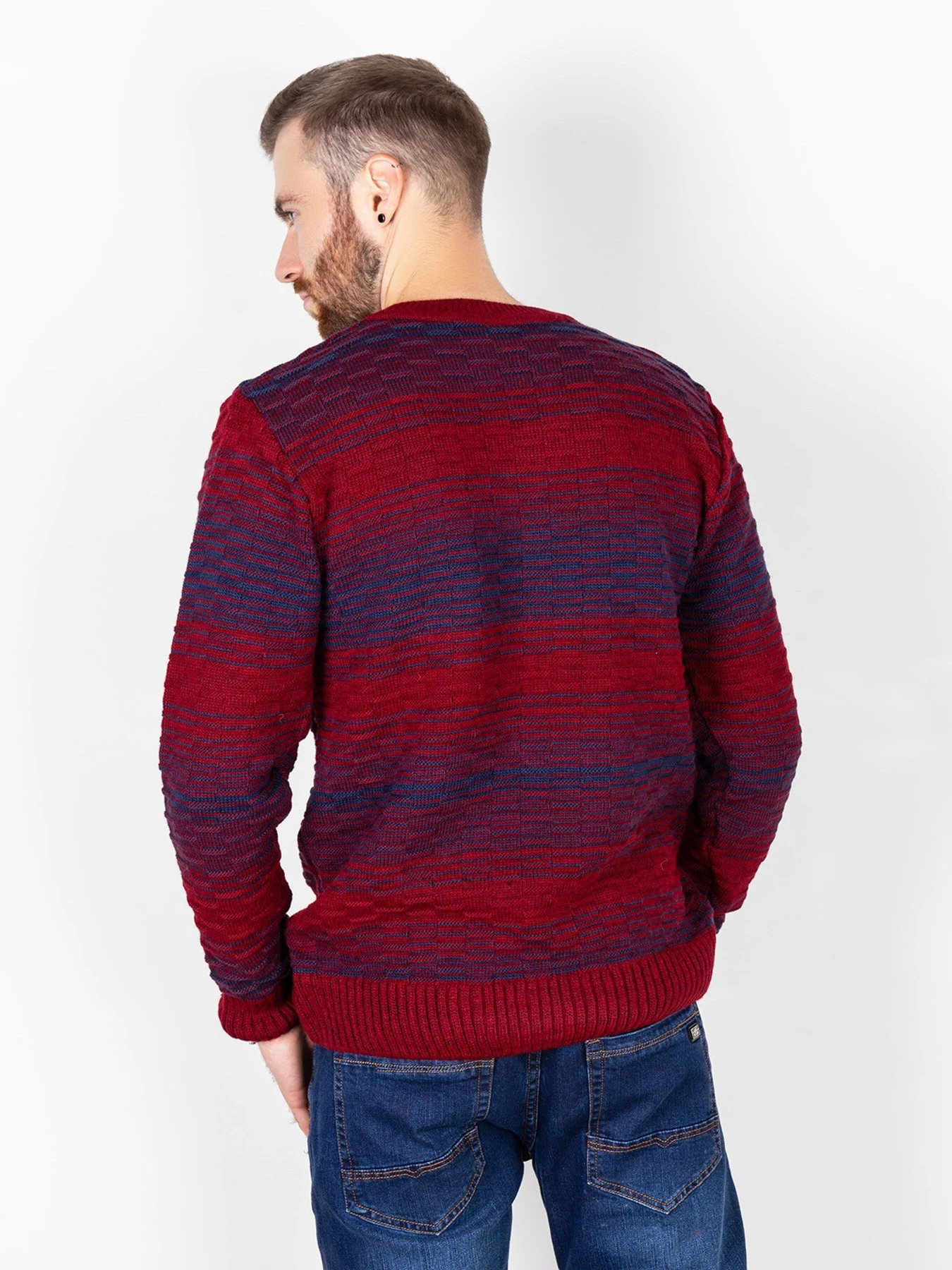 Свитры и кардиганы ISSA Plus модель GN4-71_burgundy. Фото