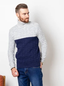 Свитры и кардиганы ISSA Plus модель GN4-73_greyblue. Фото