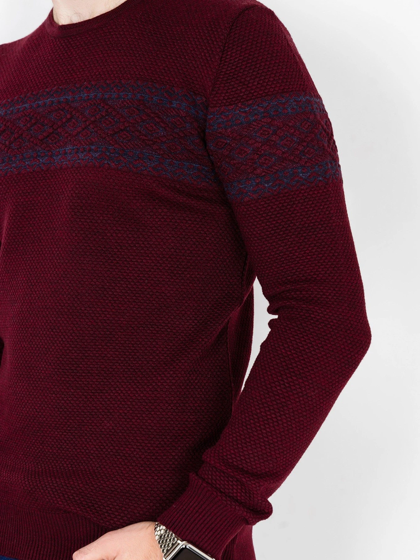 Свитры и кардиганы ISSA Plus модель GN4-75_burgundy. Фото