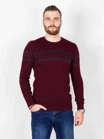 Свитры и кардиганы ISSA Plus модель GN4-75_burgundy. Фото