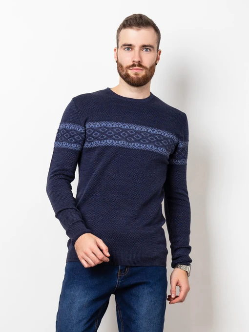 Свитры и кардиганы ISSA Plus модель GN4-75_darkblue. Фото