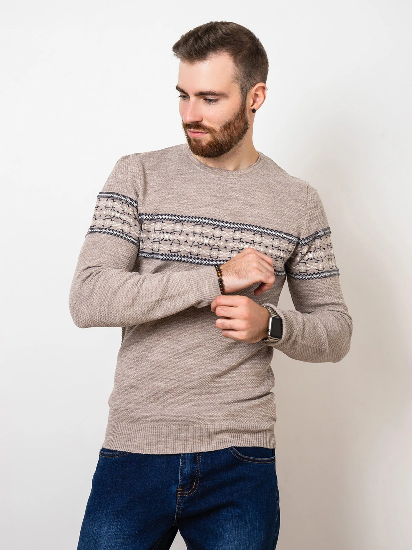 Свитры и кардиганы ISSA Plus модель GN4-76_beige. Фото