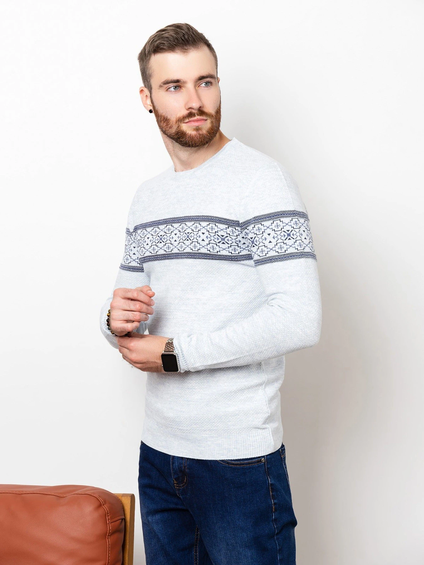 Свитры и кардиганы ISSA Plus модель GN4-76_blue. Фото