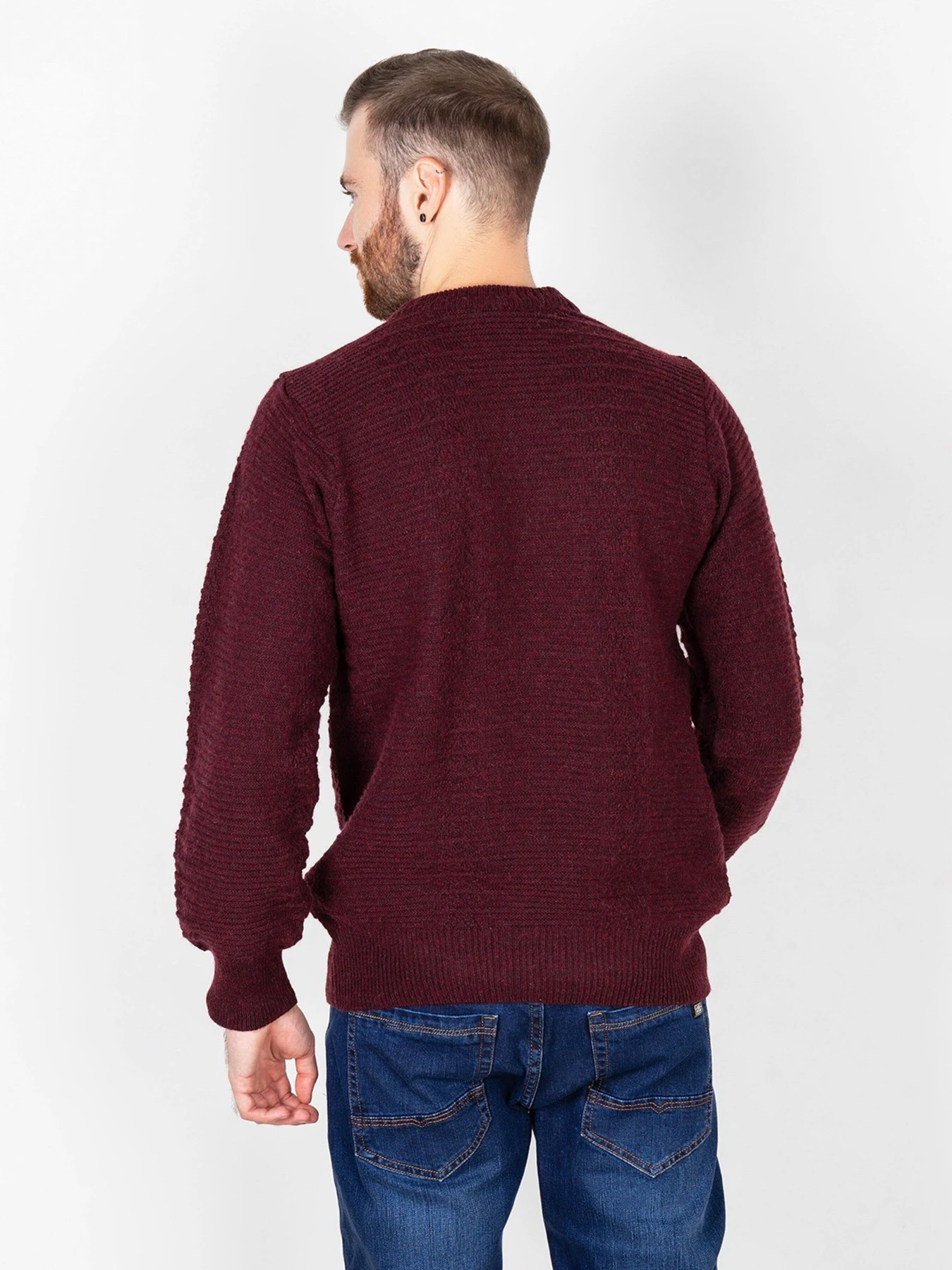Свитры и кардиганы ISSA Plus модель GN4-78_burgundy. Фото