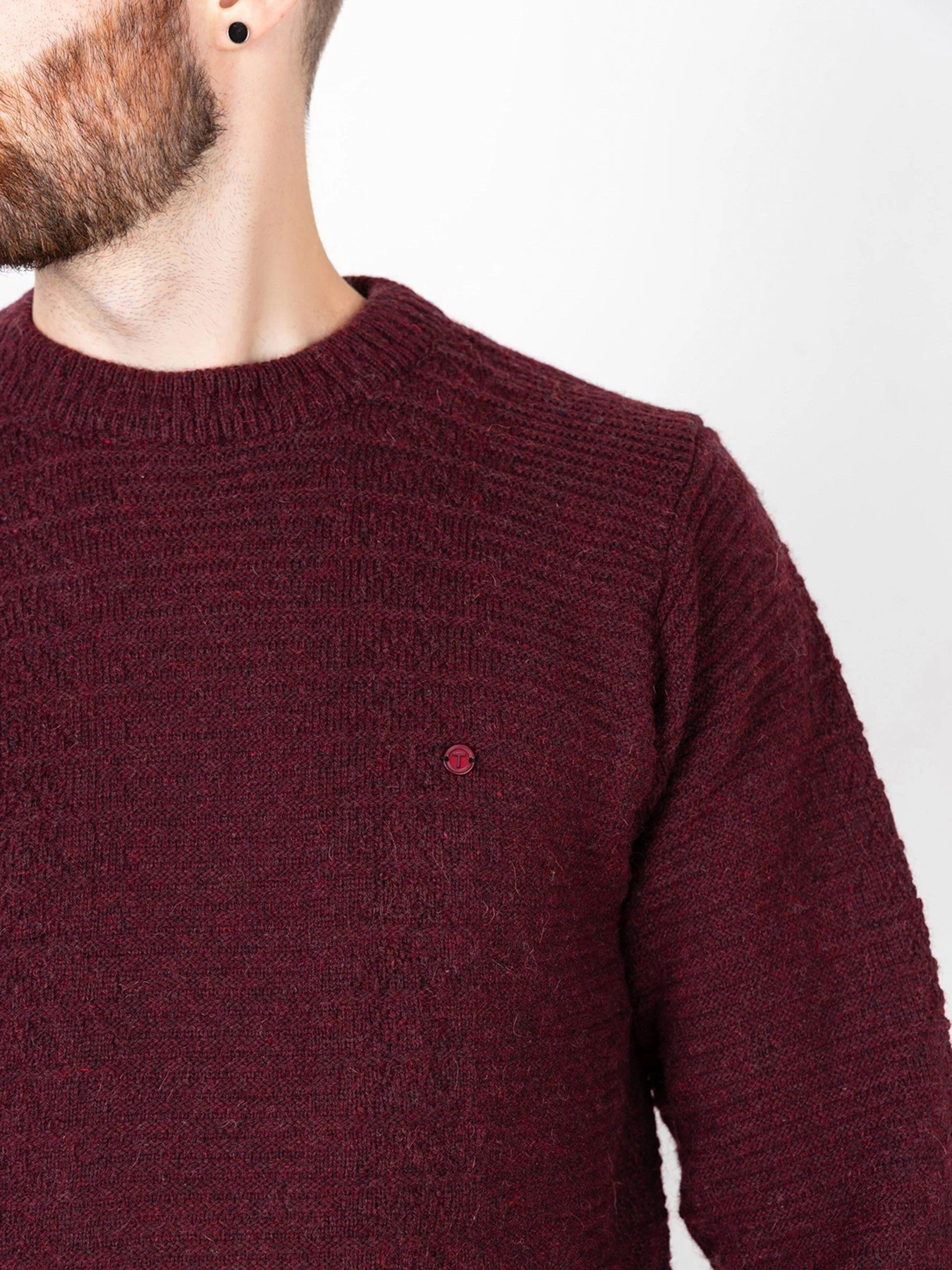 Свитры и кардиганы ISSA Plus модель GN4-78_burgundy. Фото