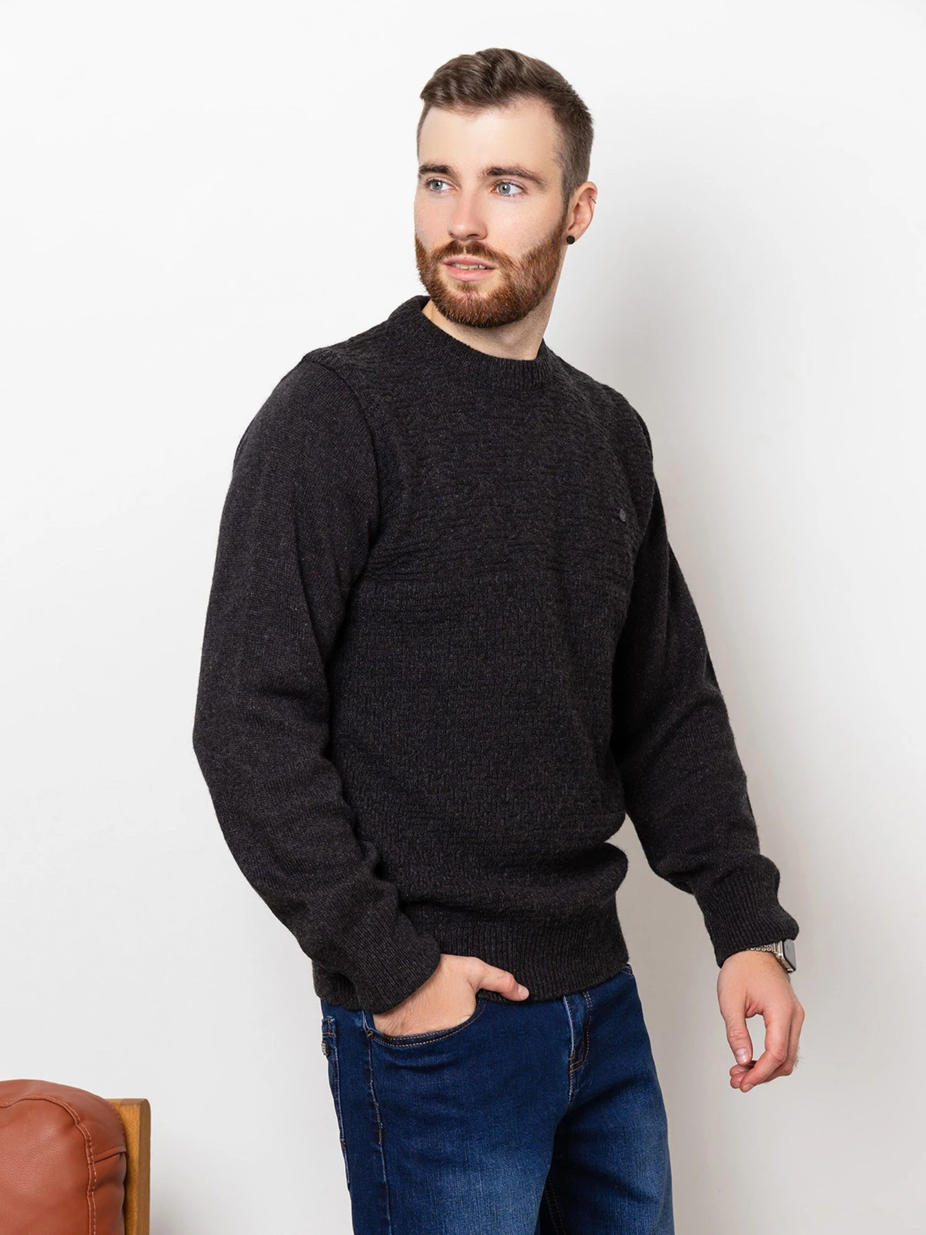Свитры и кардиганы ISSA Plus модель GN4-79_black. Фото