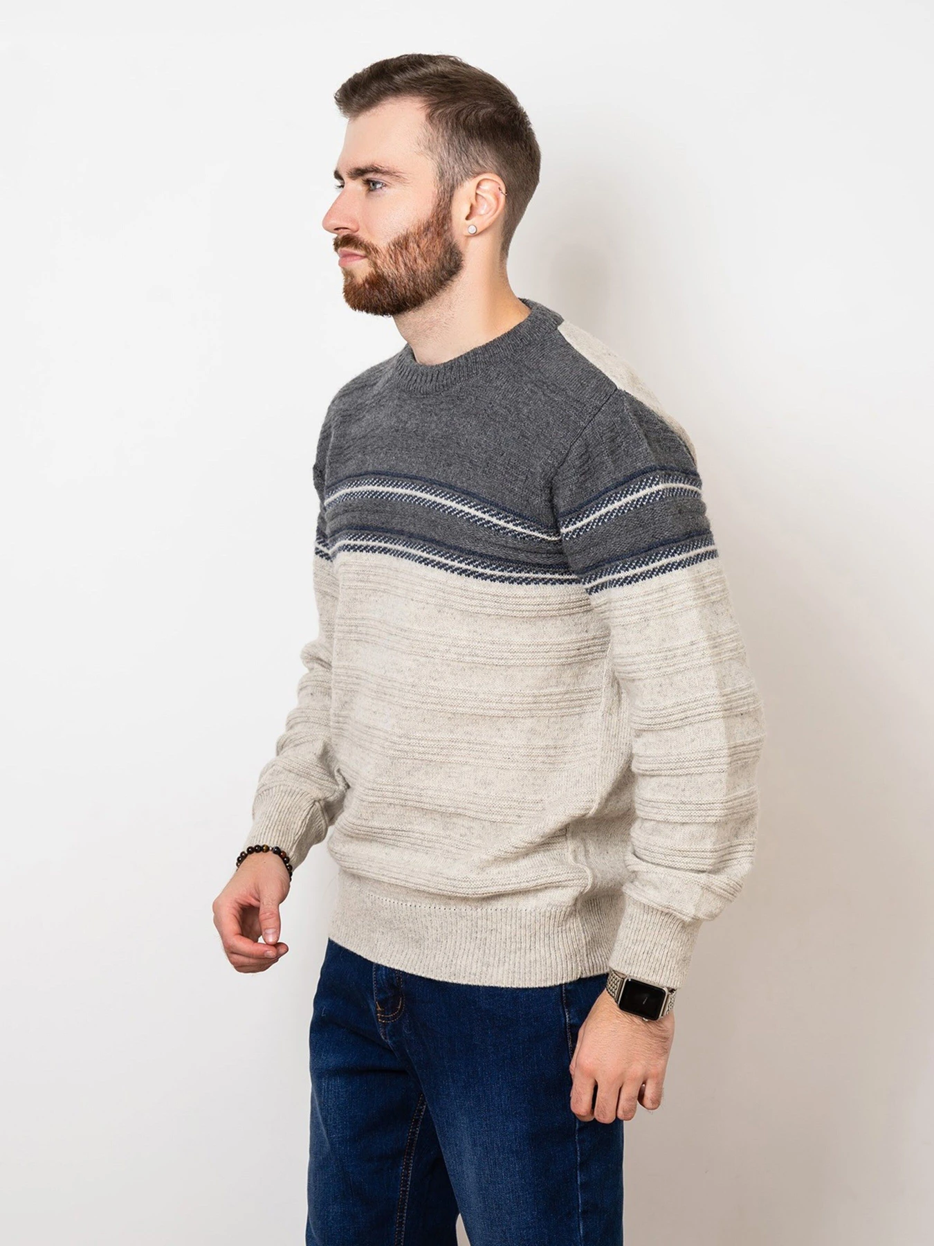 Свитры и кардиганы ISSA Plus модель GN4-82_grey. Фото
