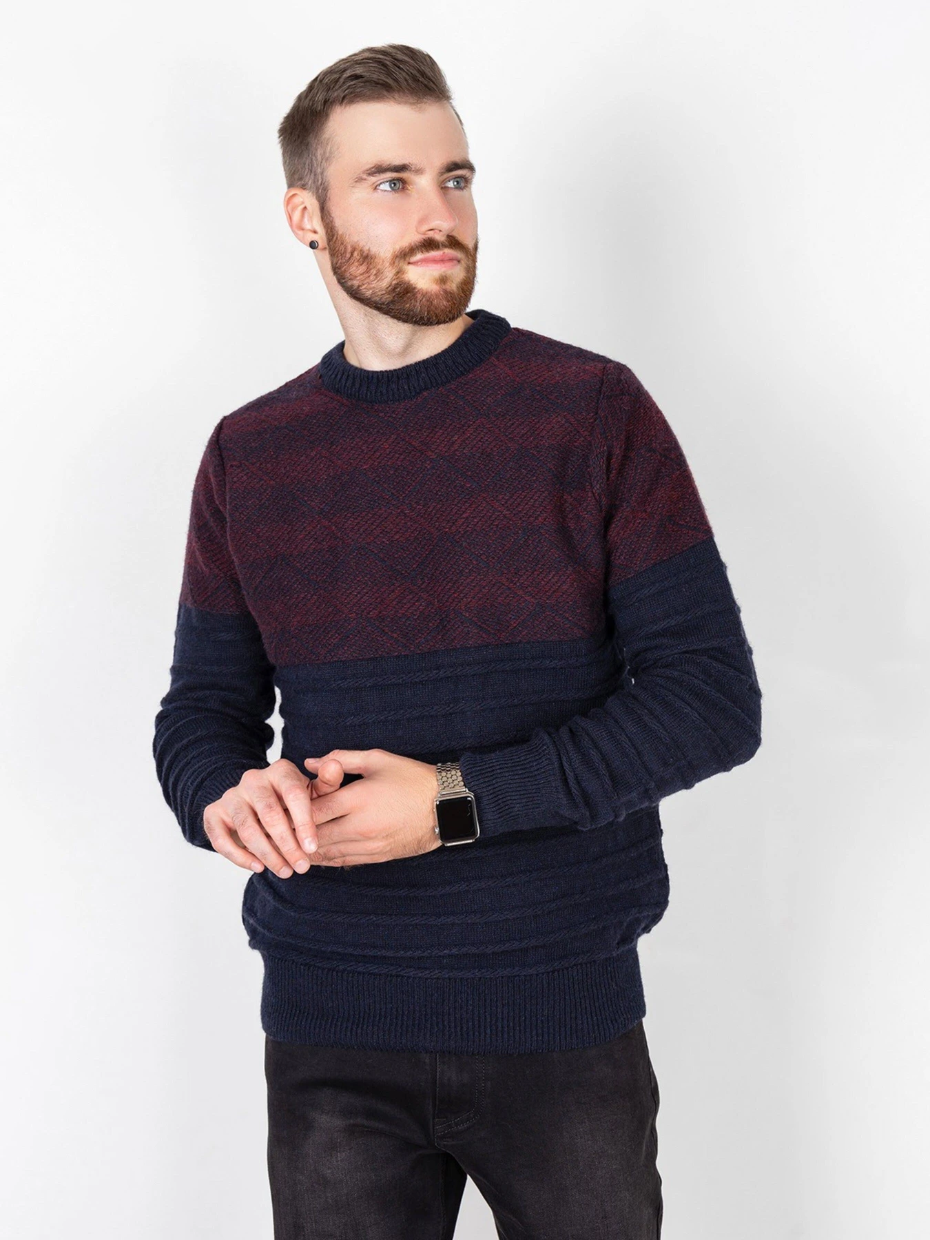 Свитры и кардиганы ISSA Plus модель GN4-83_darkblue. Фото