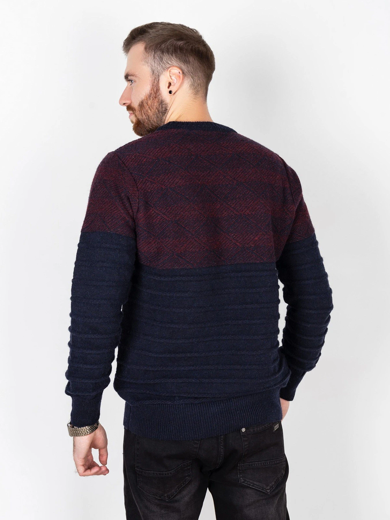Свитры и кардиганы ISSA Plus модель GN4-83_darkblue. Фото