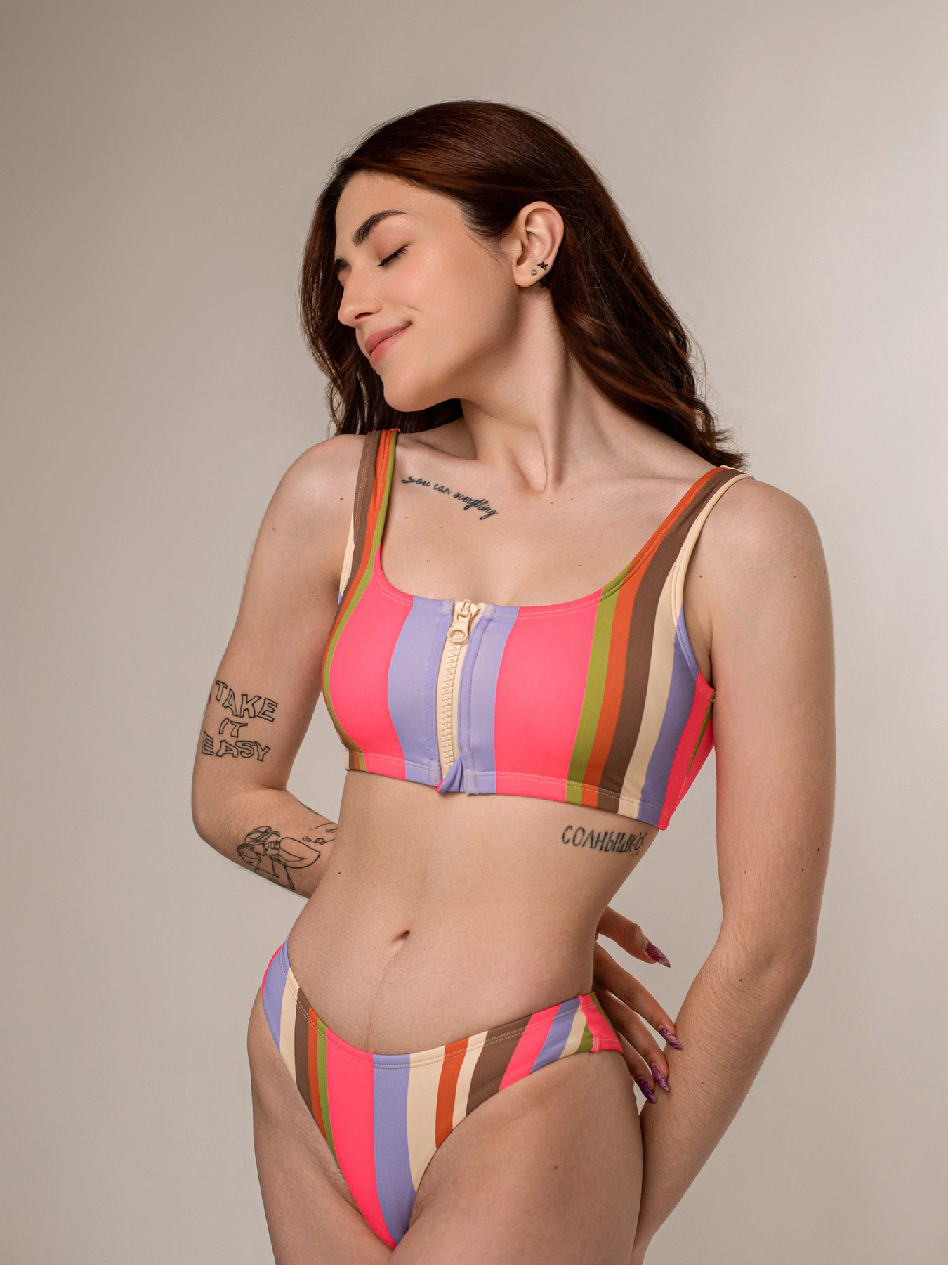 Одяг для пляжу Brabrabra модель SO226411_colorstrips Фото