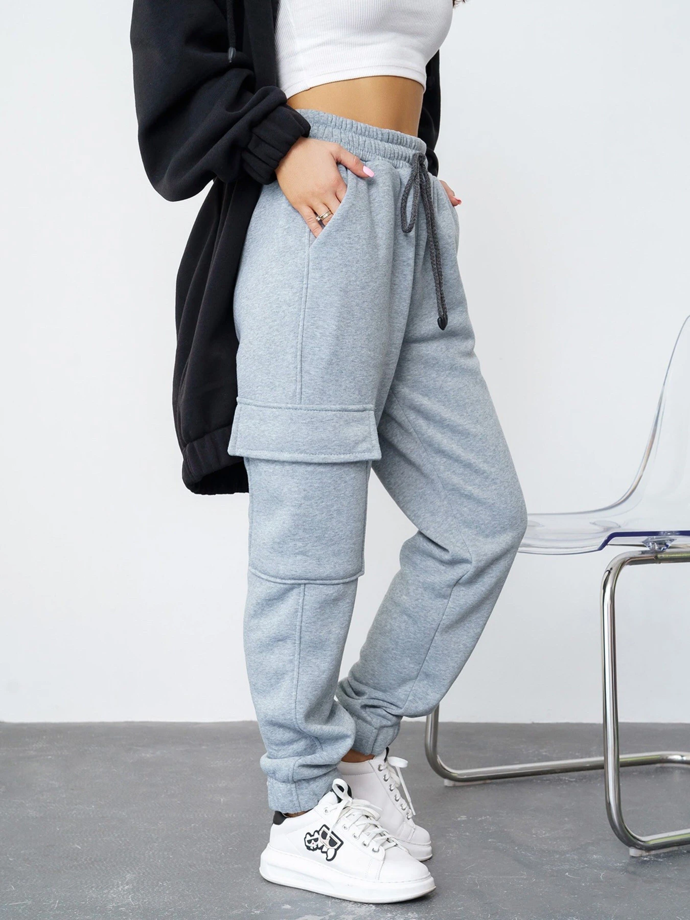 Брюки ISSA Plus модель 13565_lightgray Брюки ISSA Plus модель 13565_lightgray Фото