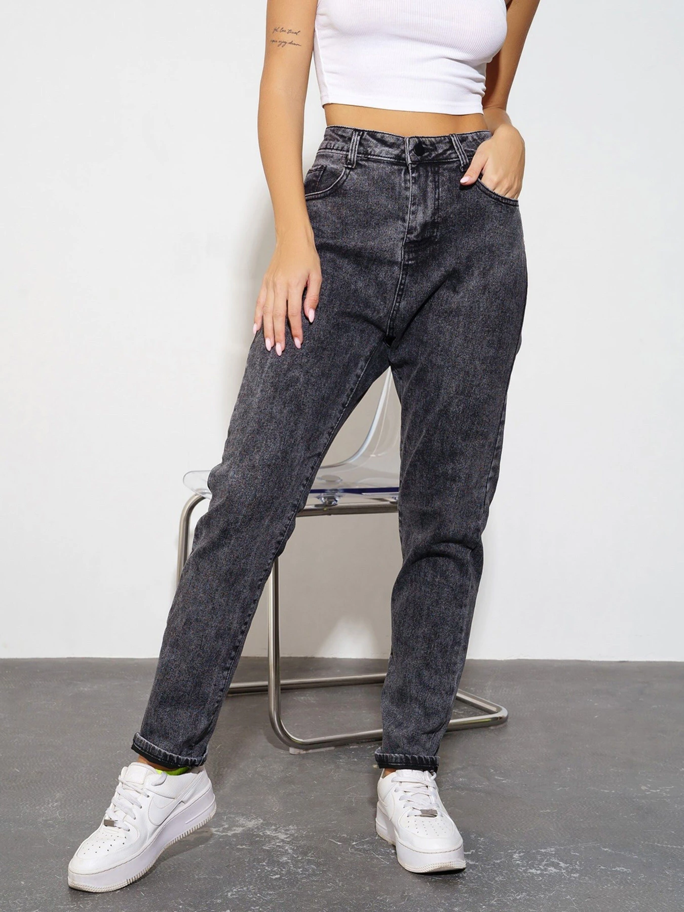 Джинси ISSA Plus модель WN20-313_grey Джинси ISSA Plus модель WN20-313_grey Фото