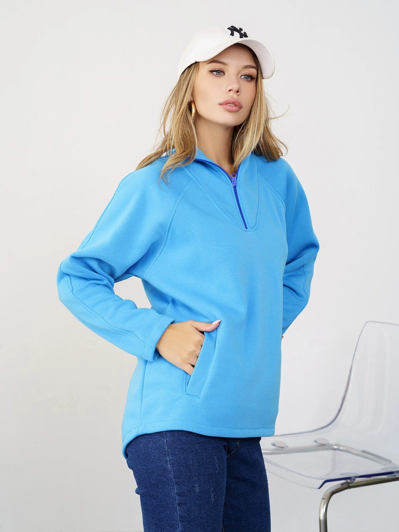 Худі та світшоти ISSA Plus модель 13564_blue Фото