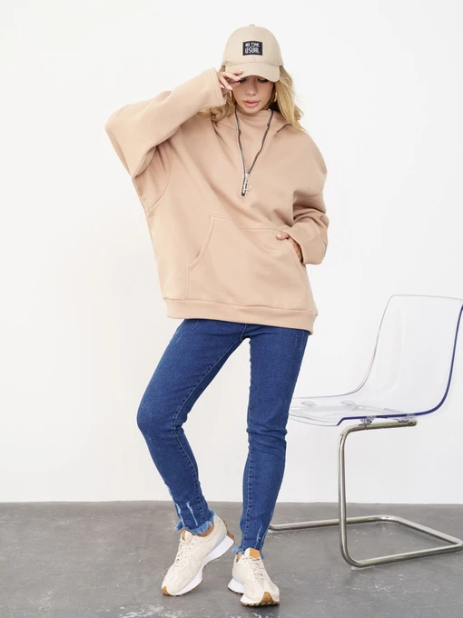 Худи и свитшоты ISSA Plus модель 13566_beige Фото