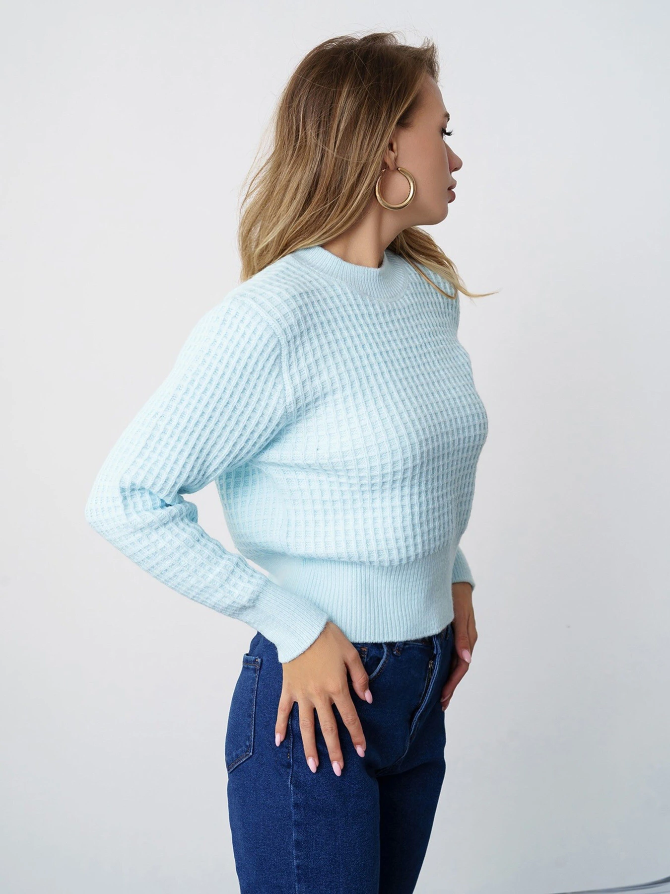 Светри та кардигани ISSA Plus модель WN20-323_blue Светри та кардигани ISSA Plus модель WN20-323_blue Фото
