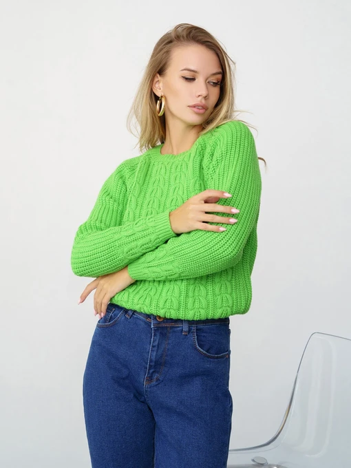 Свитры и кардиганы ISSA Plus модель WN20-334_lightgreen Фото