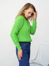 Свитры и кардиганы ISSA Plus модель WN20-334_lightgreen Фото
