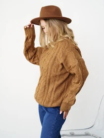 Свитры и кардиганы ISSA Plus модель WN20-348_brown Фото
