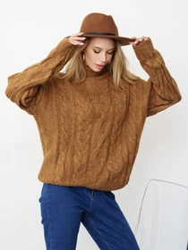 Свитры и кардиганы ISSA Plus модель WN20-348_brown Фото