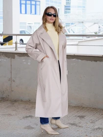 Пальта та плащі ISSA Plus модель 13585_lightbeige Фото