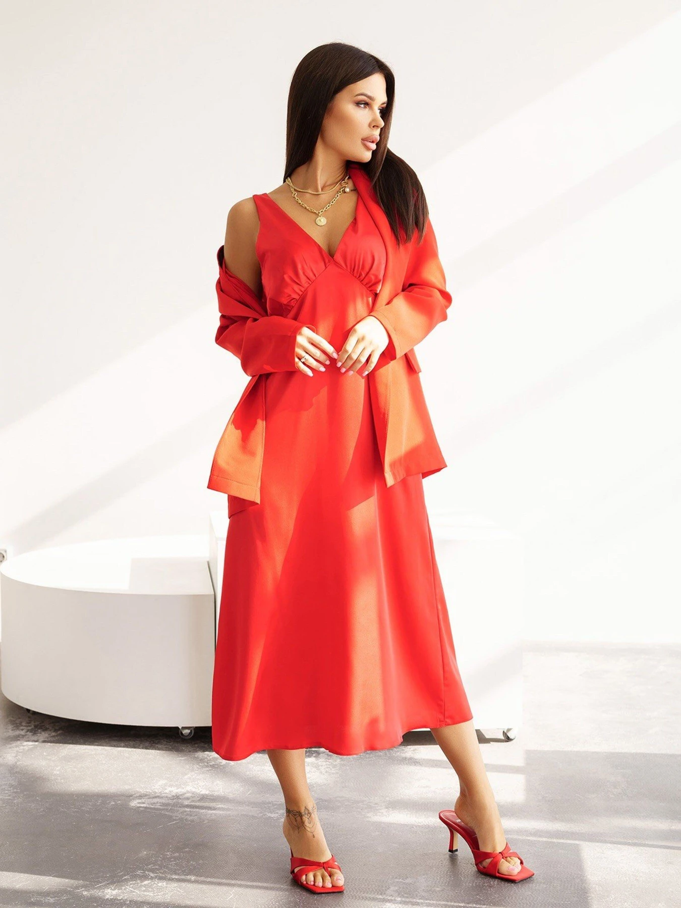 Костюми ISSA Plus модель 13582_red Фото