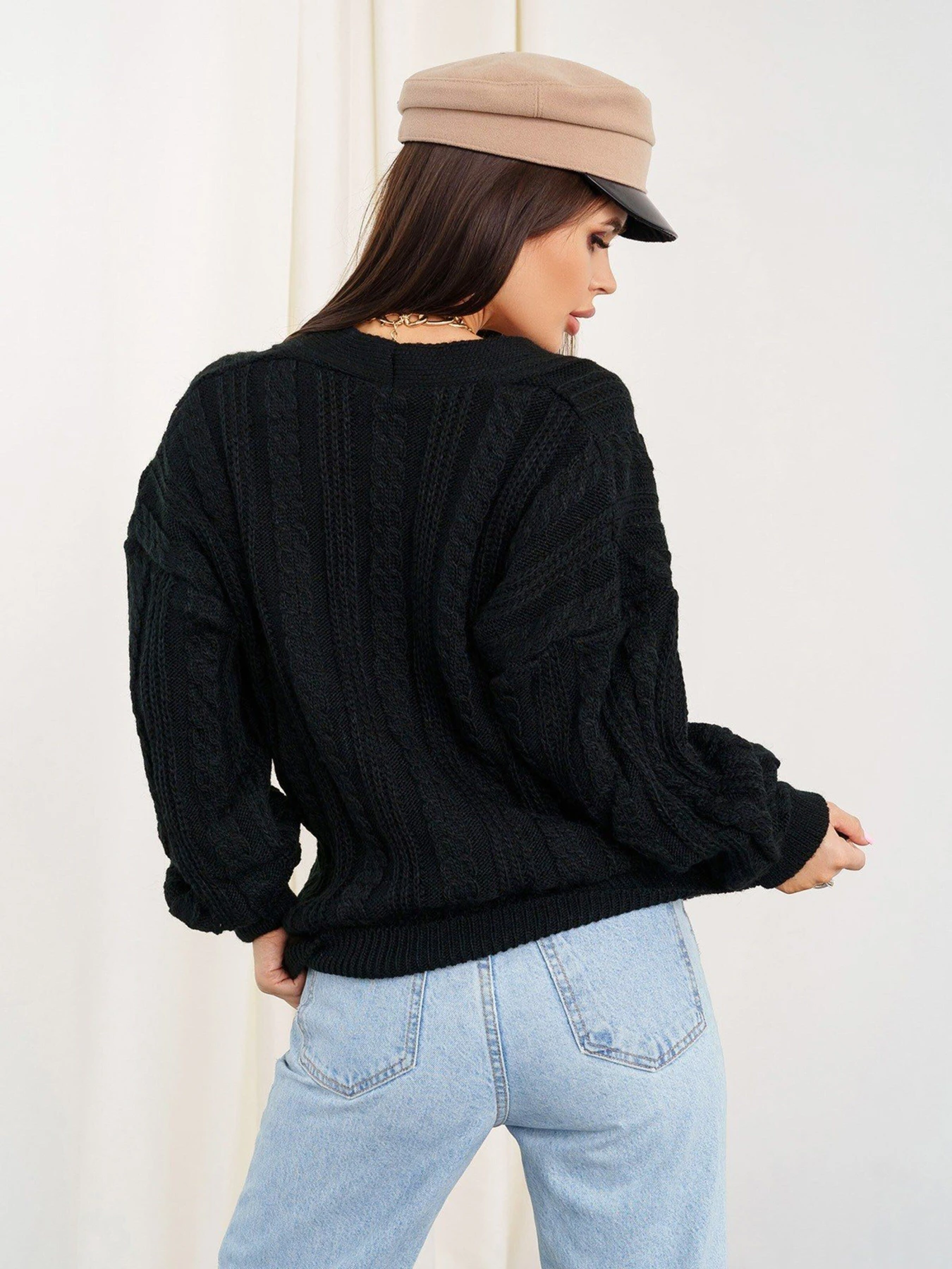 Свитры и кардиганы ISSA Plus модель WN20-308_black Фото