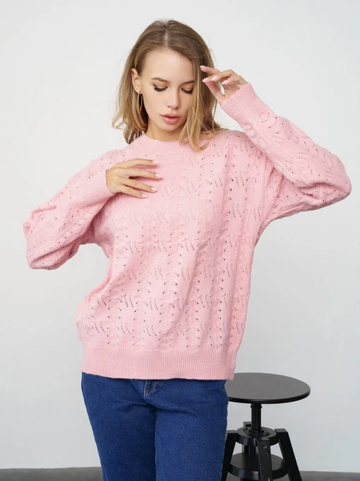 Свитры и кардиганы ISSA Plus модель WN20-321_pink Фото