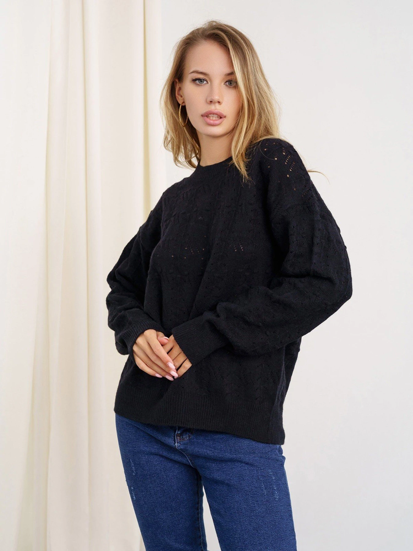 Светри та кардигани ISSA Plus модель WN20-321_black Фото