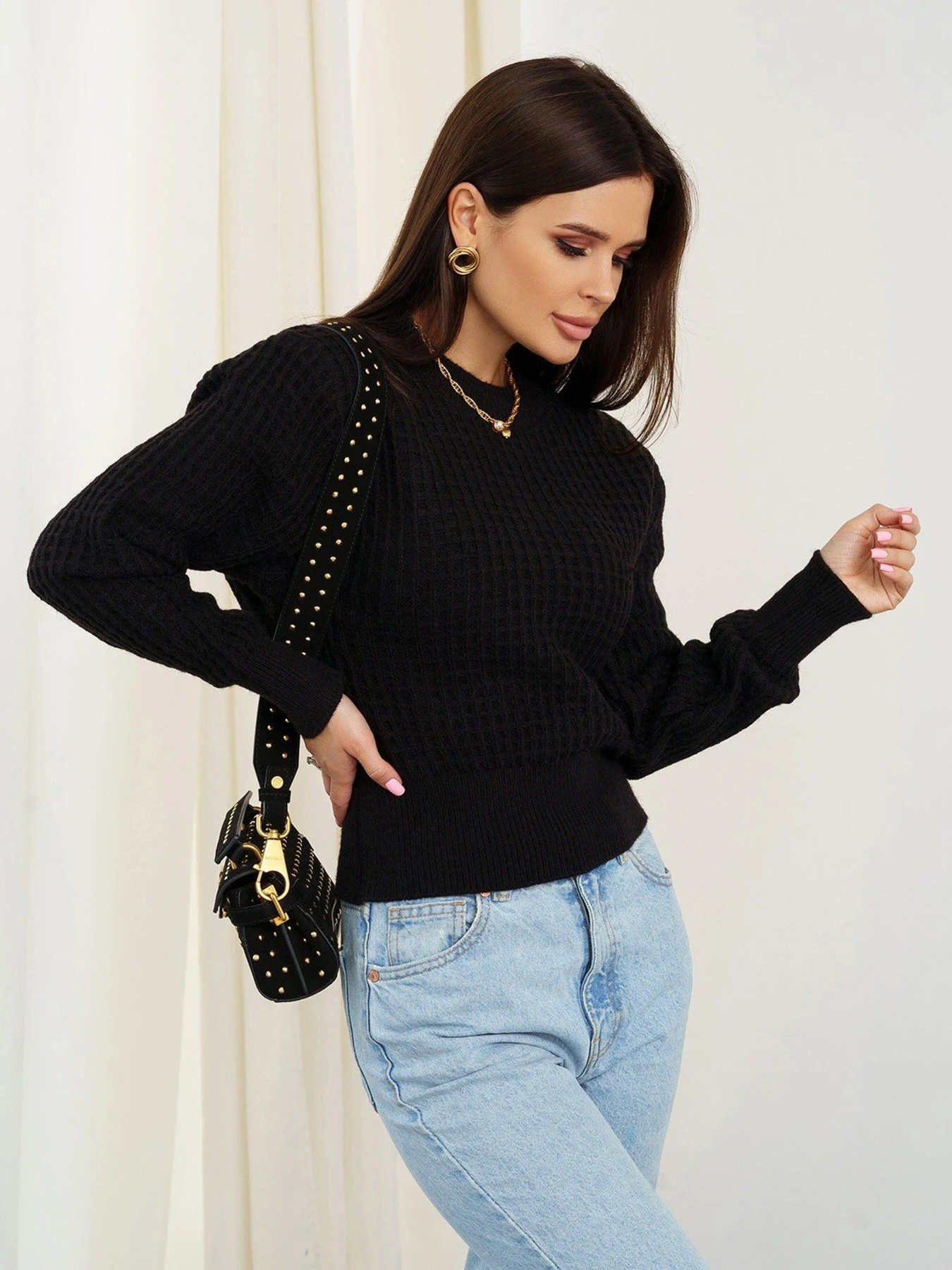 Светри та кардигани ISSA Plus модель WN20-323_black Фото