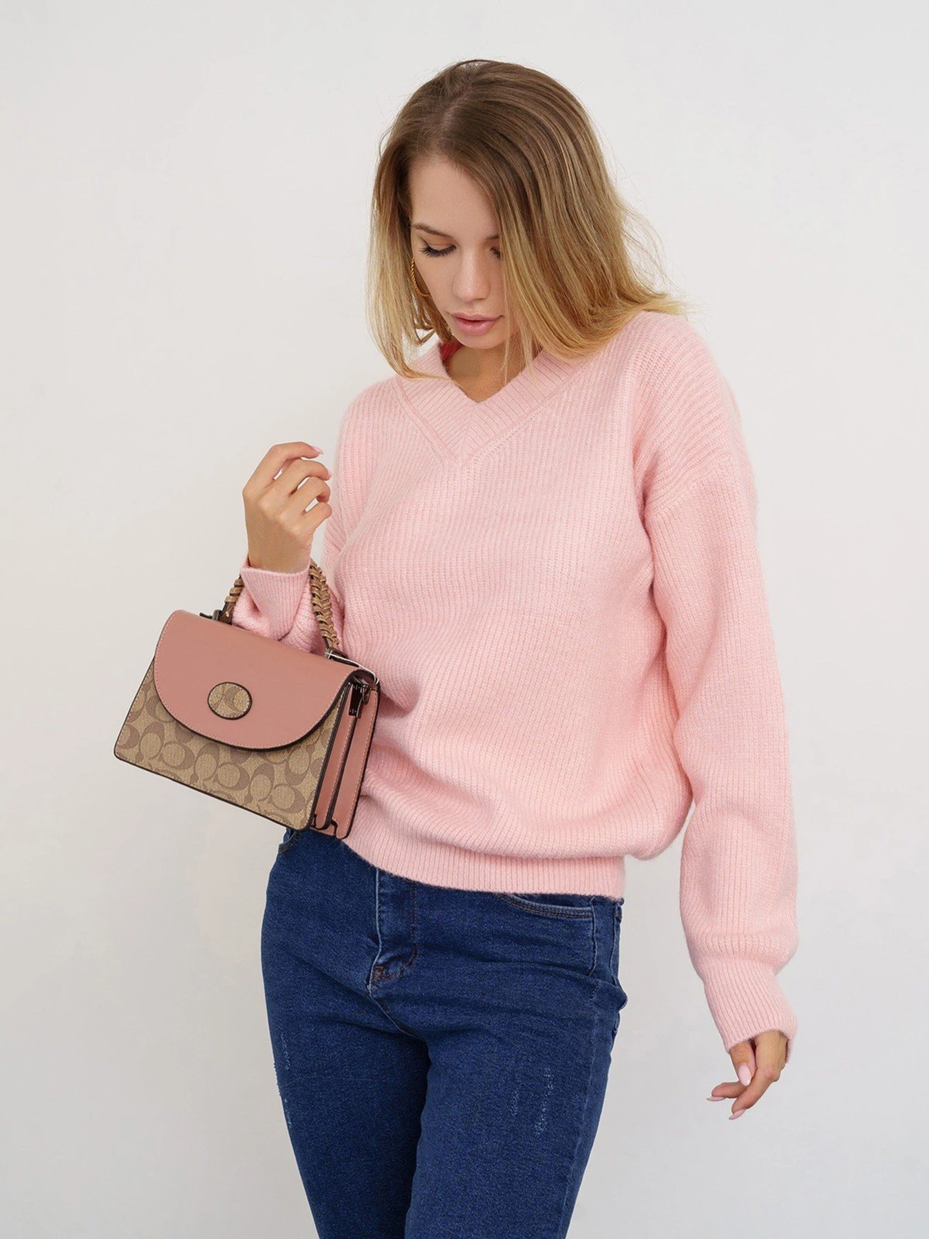 Свитры и кардиганы ISSA Plus модель WN20-324_pink Фото