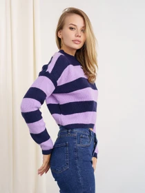 Светри та кардигани ISSA Plus модель WN20-325_lilacdarkblue Фото