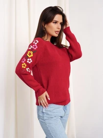 Свитры и кардиганы ISSA Plus модель WN20-327_burgundy Фото