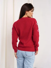 Свитры и кардиганы ISSA Plus модель WN20-327_burgundy Фото