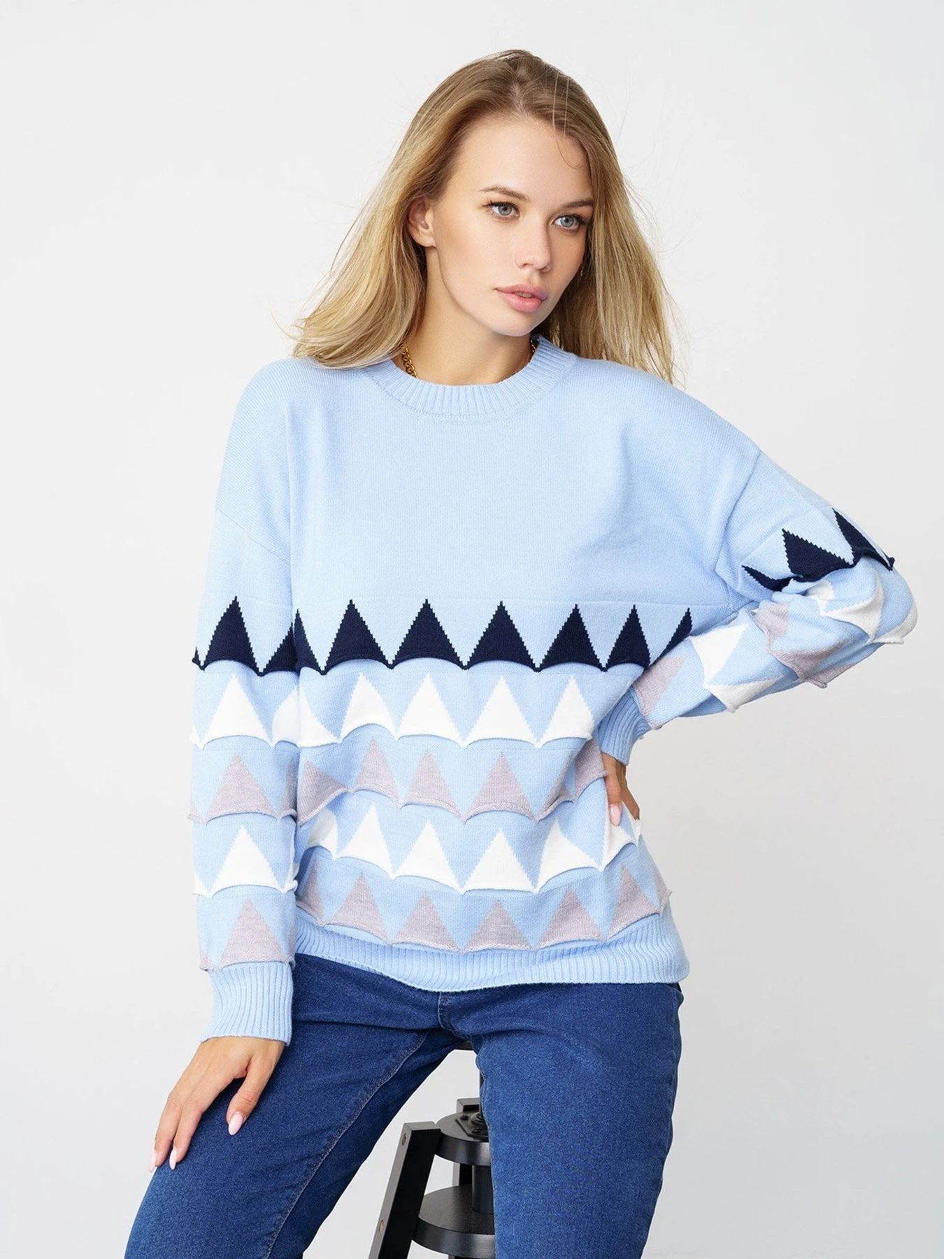 Светри та кардигани ISSA Plus модель WN20-328_blue Фото