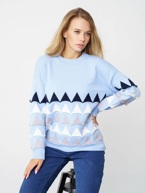 Свитры и кардиганы ISSA Plus модель WN20-328_blue Фото