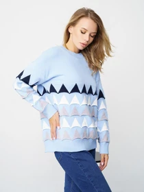 Светри та кардигани ISSA Plus модель WN20-328_blue Фото