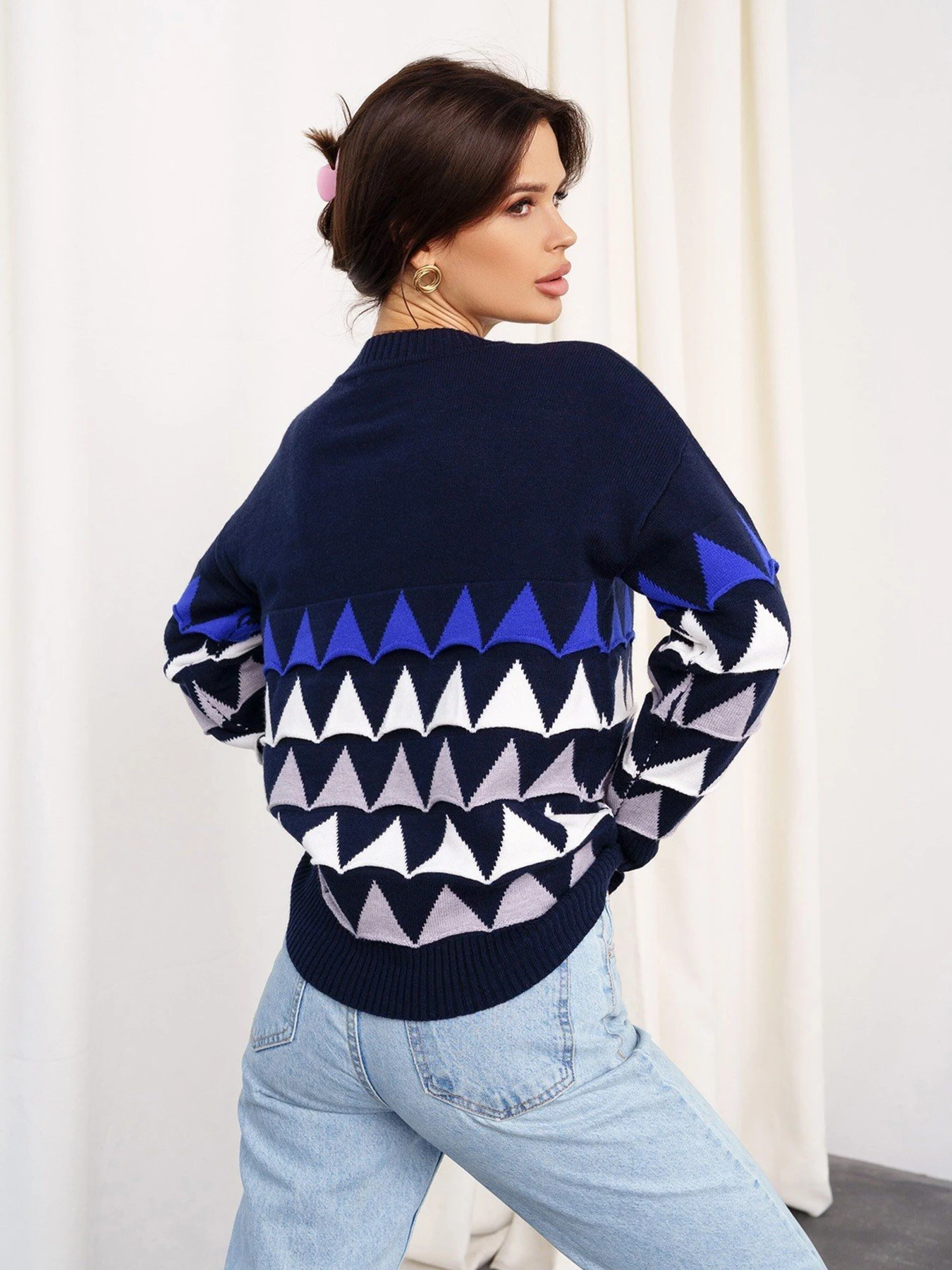 Светри та кардигани ISSA Plus модель WN20-328_darkblue Фото