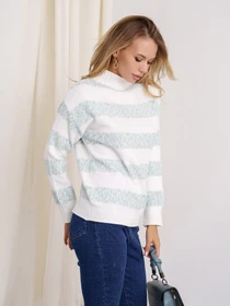 Светри та кардигани ISSA Plus модель WN20-331_whiteblue Фото