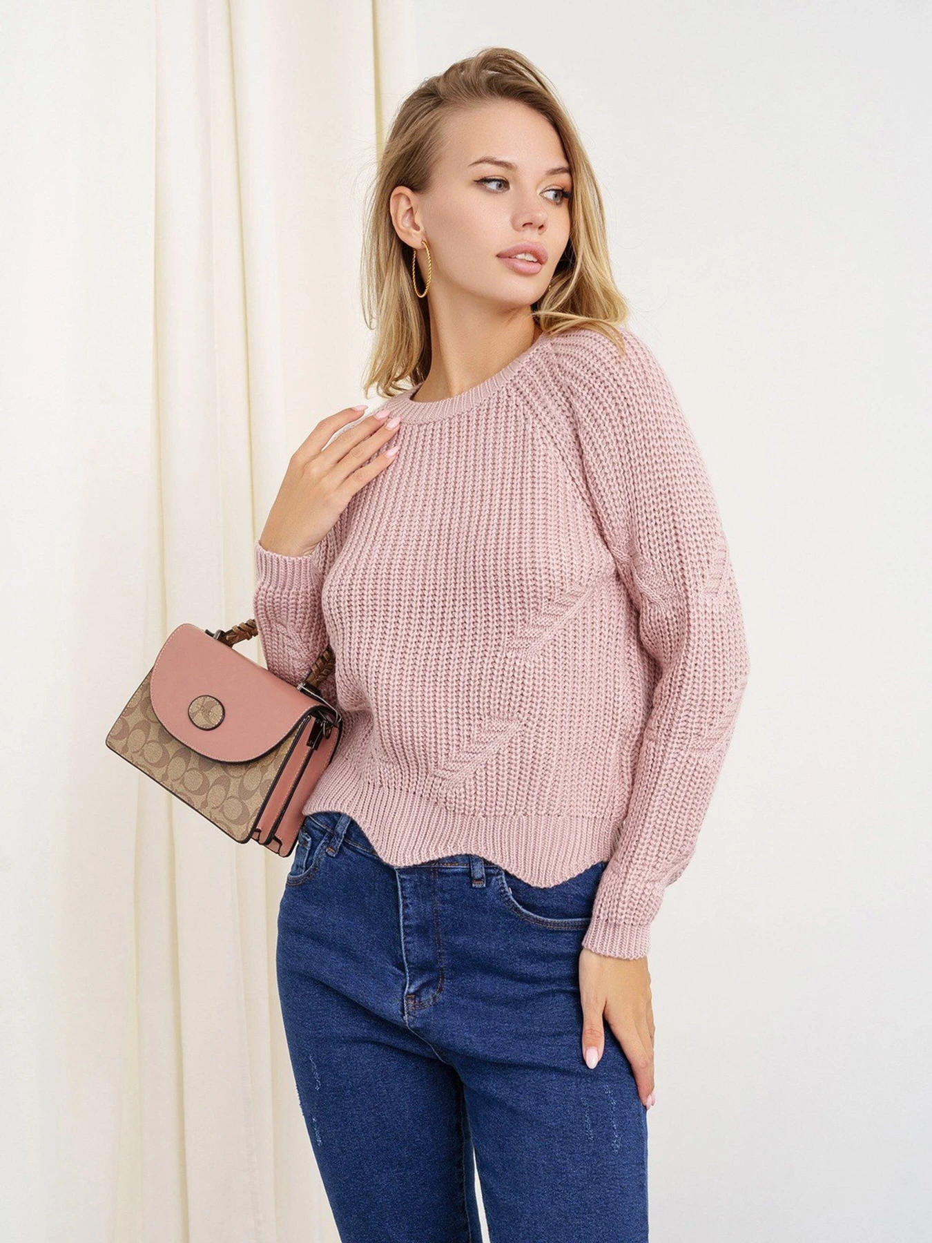 Свитры и кардиганы ISSA Plus модель WN20-335_pink Фото