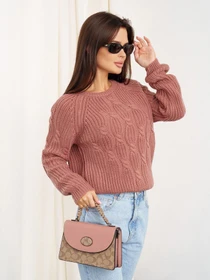 Светри та кардигани ISSA Plus модель WN20-336_darkpink Фото