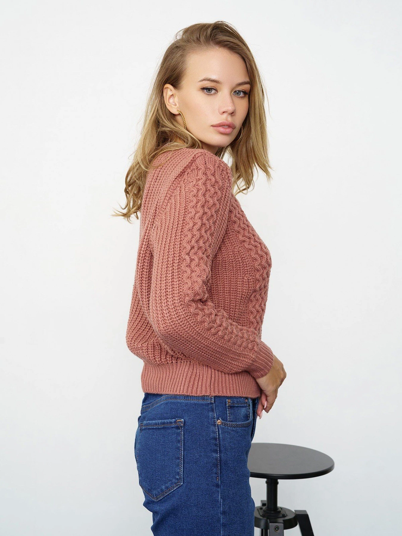 Свитры и кардиганы ISSA Plus модель WN20-337_darkpink Фото