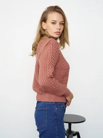 Свитры и кардиганы ISSA Plus модель WN20-337_darkpink Фото