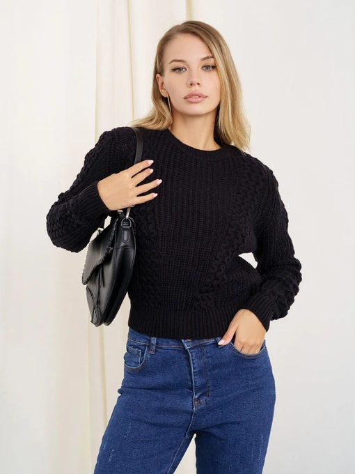 Свитры и кардиганы ISSA Plus модель WN20-337_black Фото