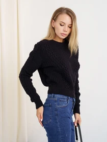 Свитры и кардиганы ISSA Plus модель WN20-337_black Фото